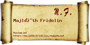 Majláth Fridolin névjegykártya